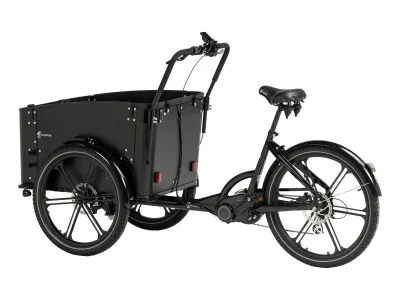Cargobike of Sweden DeLight in Schwarz – Seitenansicht links