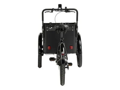 Cargobike of Sweden DeLight in Schwarz – Heckansicht