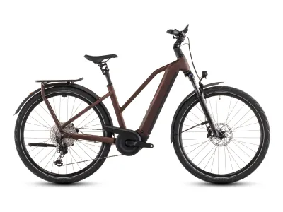 Cube Kathmandu Hybrid Pro 800 in sunglow´n´chrome (Kupferbraun) – Seitenansicht rechts, Trapez