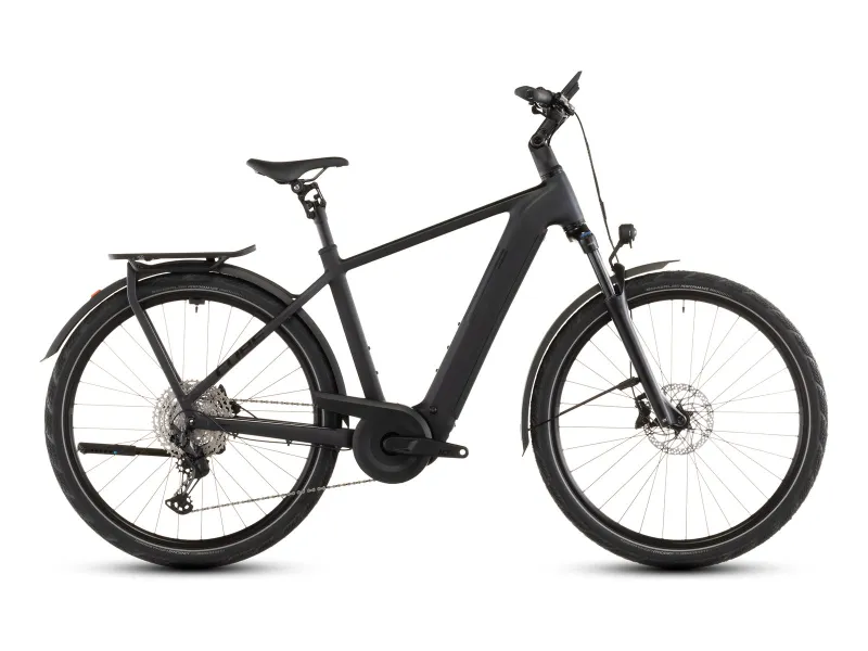 Cube Kathmandu Hybrid Pro 800 in coal´n´black (Anthrazit/Schwarz) – Seitenansicht rechts, Diamant