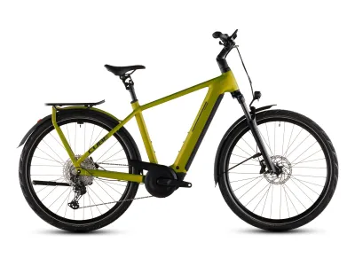 Cube Kathmandu Hybrid Pro 800 in lizard´n´black (Gelbgrün/Schwarz) – Seitenansicht rechts, Diamant