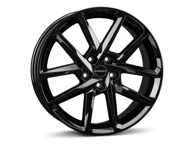 Borbet N black glossy – 3/4-Ansicht