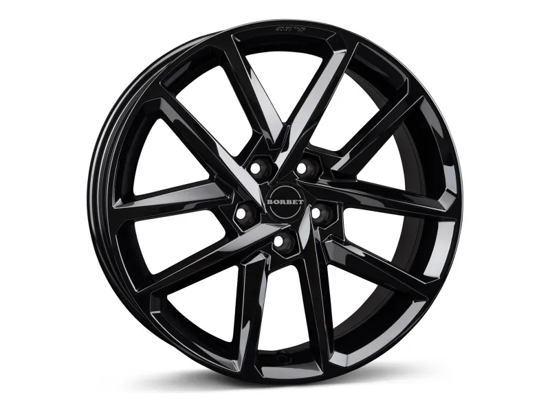 Borbet N black glossy – 3/4-Ansicht