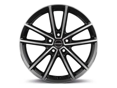 Borbet W black polished glossy – Felge frontal